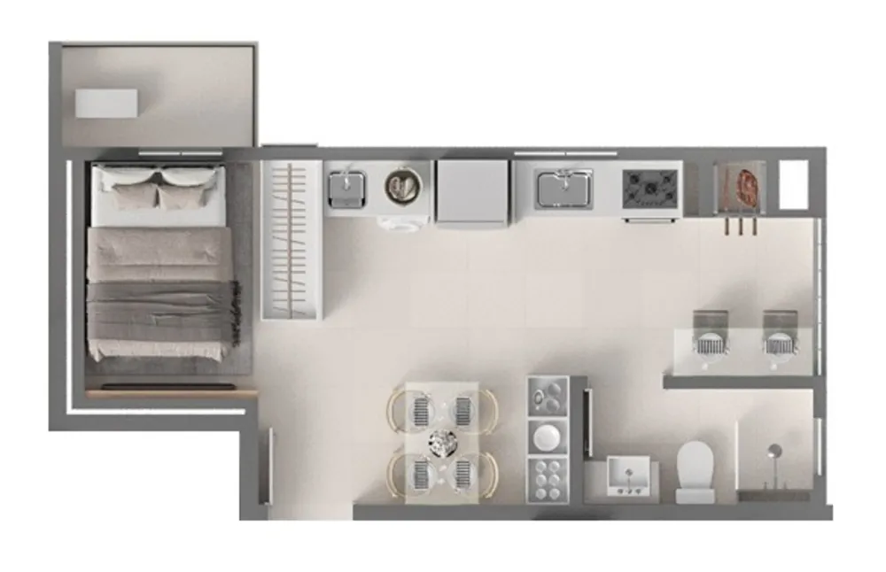 Apartamento, 1 quarto, 28 m² - Foto 4