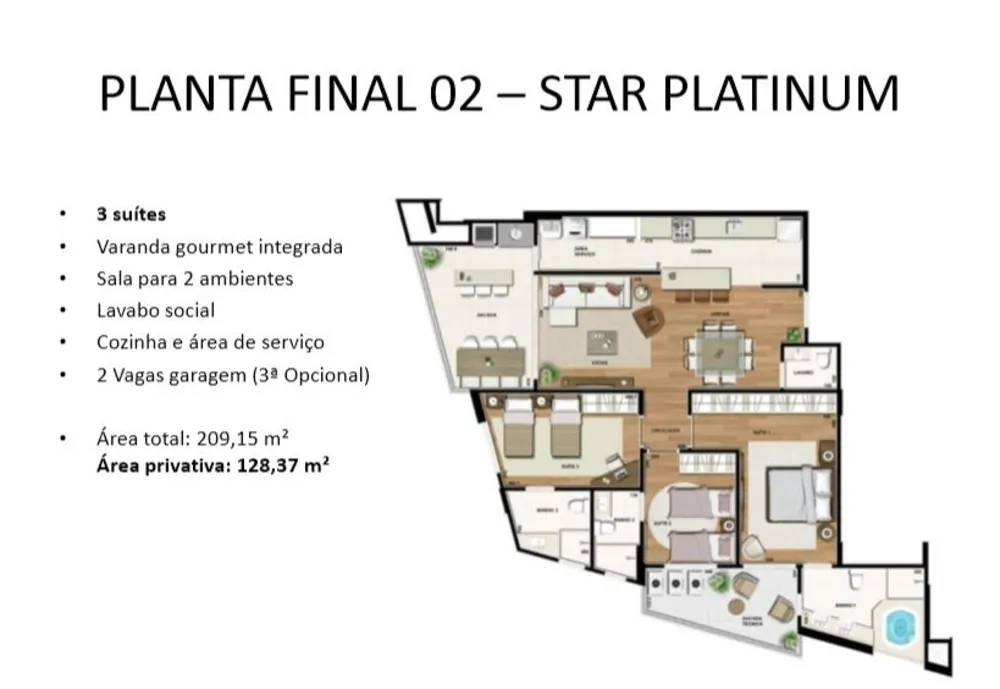 Apartamento, 3 quartos, 128 m² - Foto 10