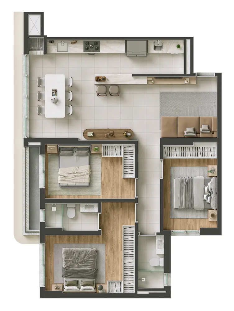 Apartamento, 3 quartos, 99 m² - Foto 8
