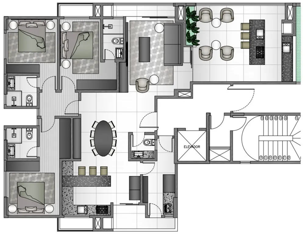 Cobertura, 3 quartos, 163 m² - Foto 10