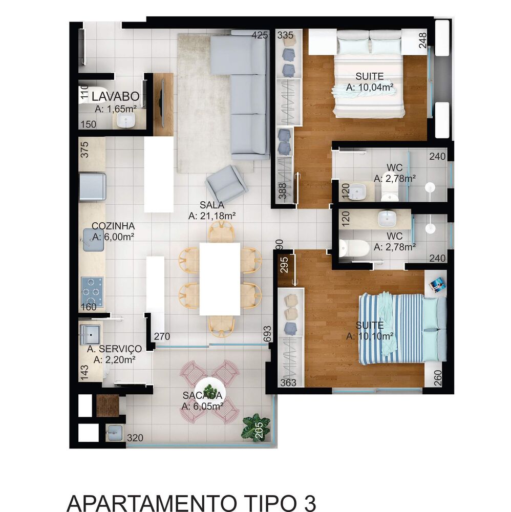 Apartamento, 2 quartos, 75 m² - Foto 1