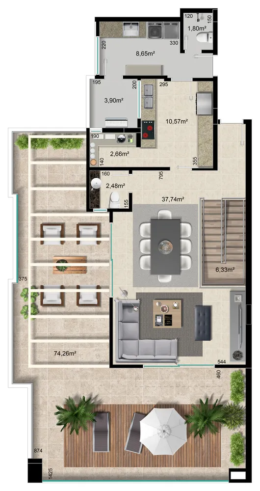 Cobertura, 4 quartos, 332 m² - Foto 6