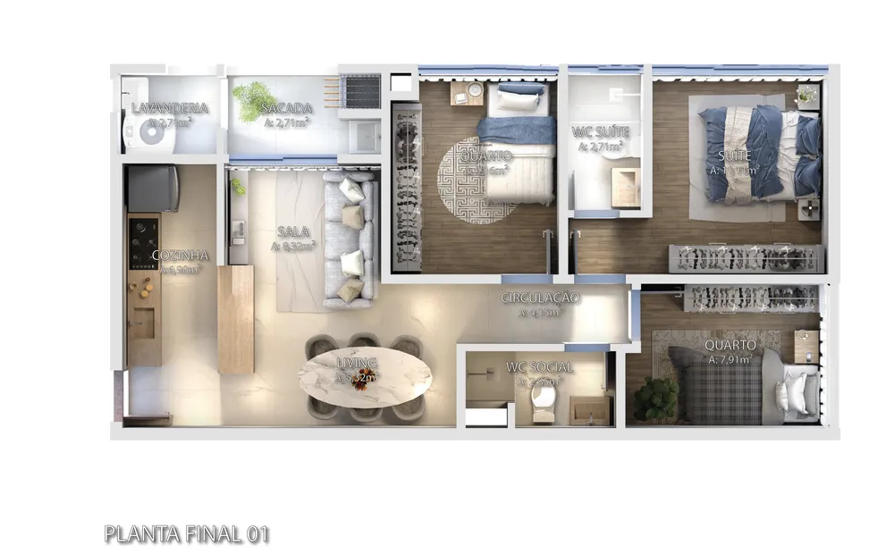 Apartamento, 3 quartos, 82 m² - Foto 12