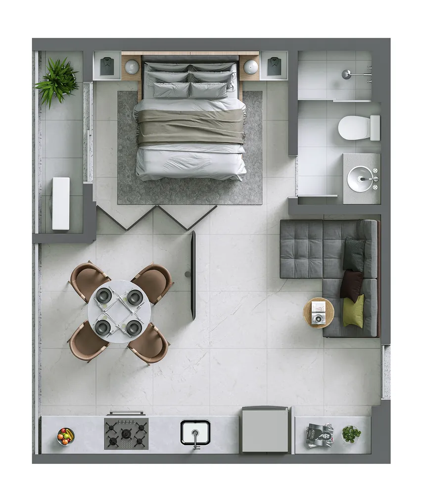 Apartamento, 1 quarto, 36 m² - Foto 1