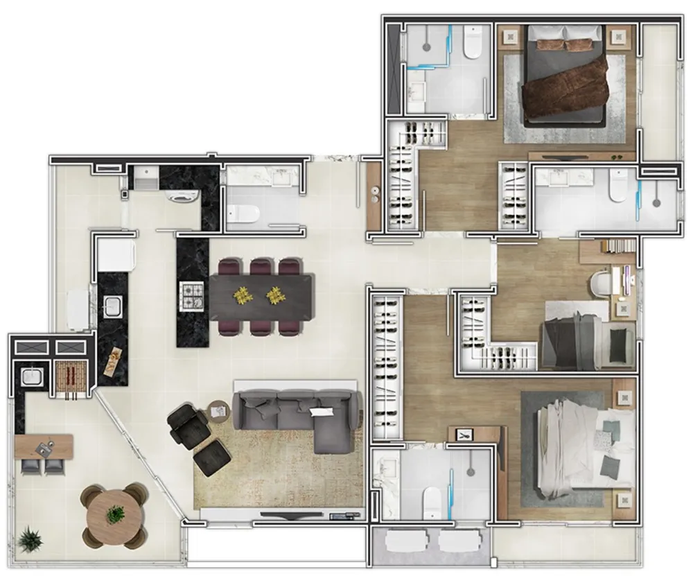 Apartamento, 3 quartos, 190 m² - Foto 4