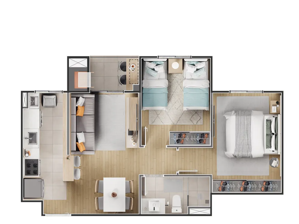 Apartamento, 2 quartos, 46 m² - Foto 13