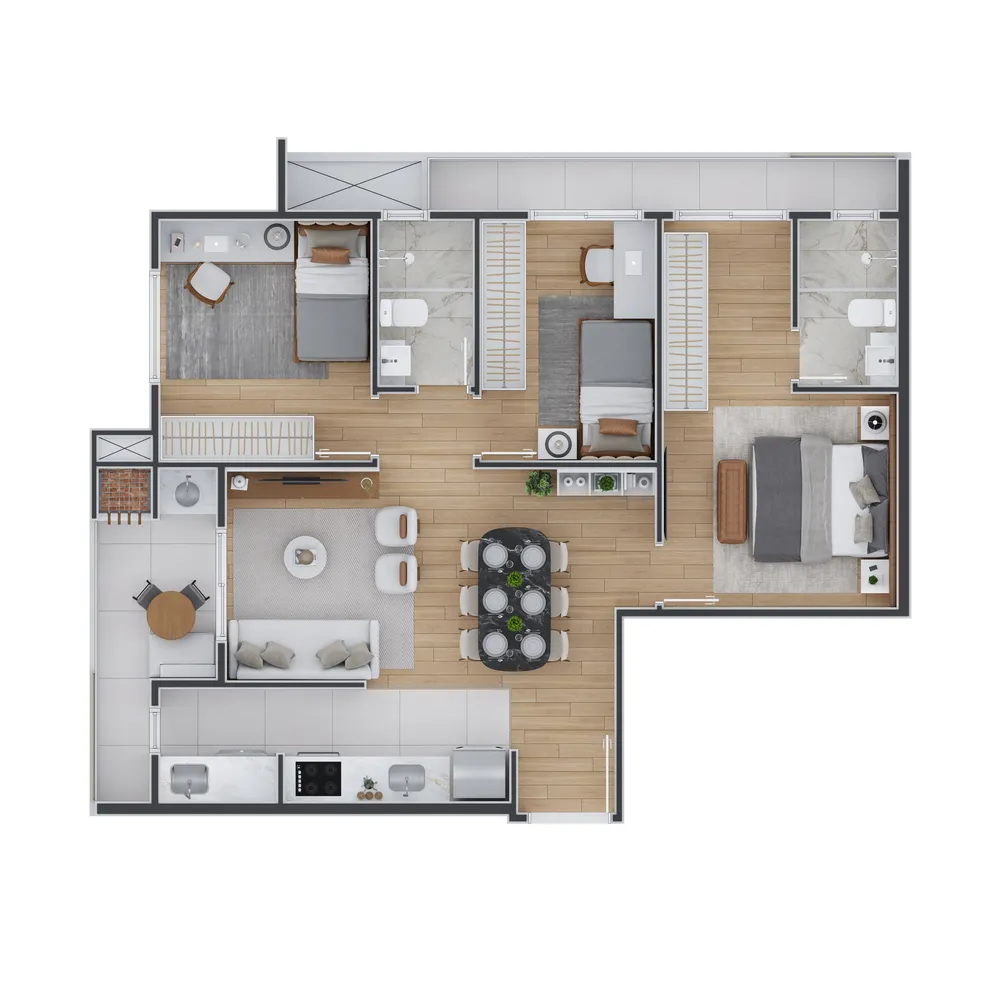 Apartamento, 3 quartos, 80 m² - Foto 12
