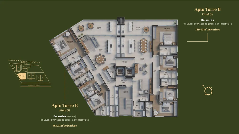 Apartamento, 4 quartos, 189 m² - Foto 12