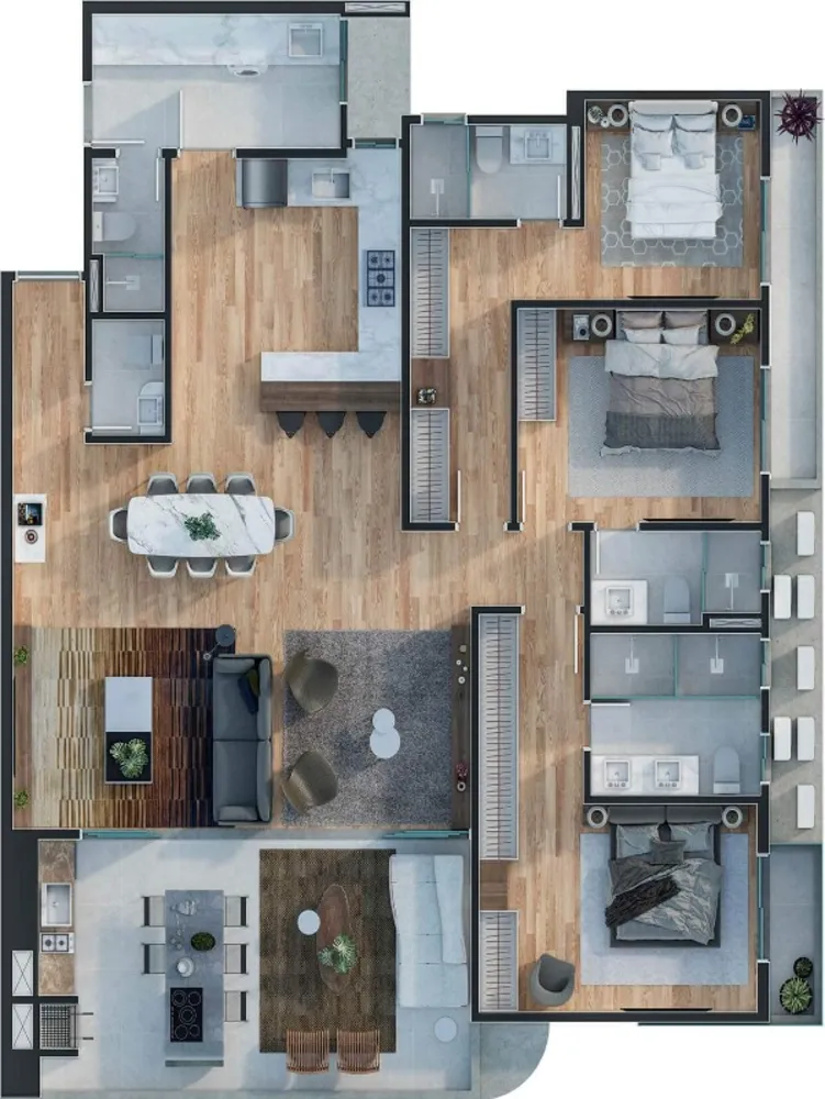 Apartamento, 3 quartos, 172 m² - Foto 13