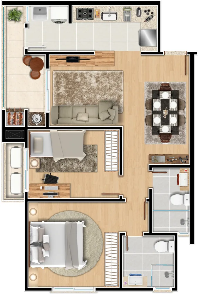Apartamento, 2 quartos, 67 m² - Foto 16