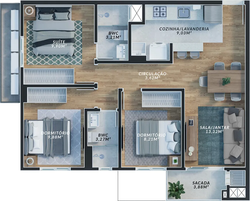 Apartamento, 3 quartos, 64 m² - Foto 20