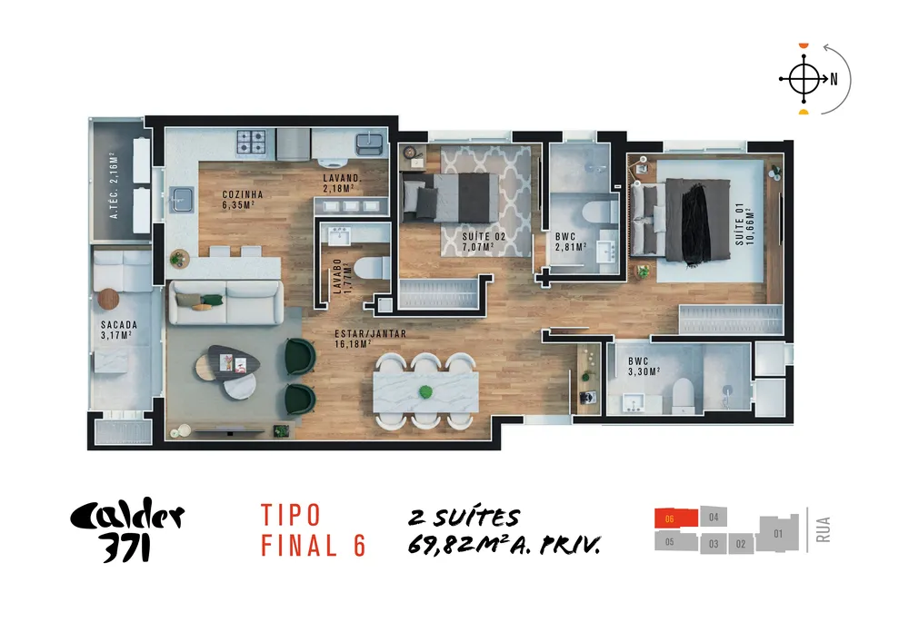 Apartamento, 2 quartos, 69 m² - Foto 10