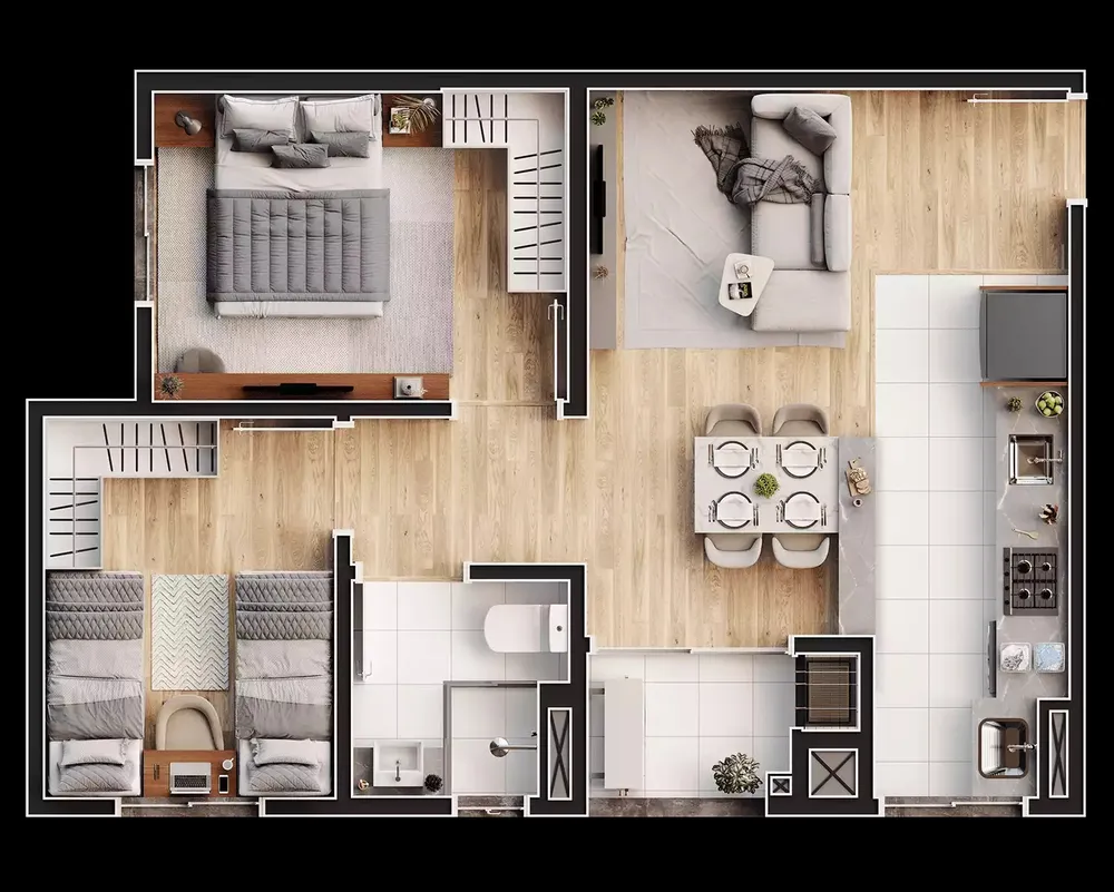 Apartamento, 2 quartos, 51 m² - Foto 12