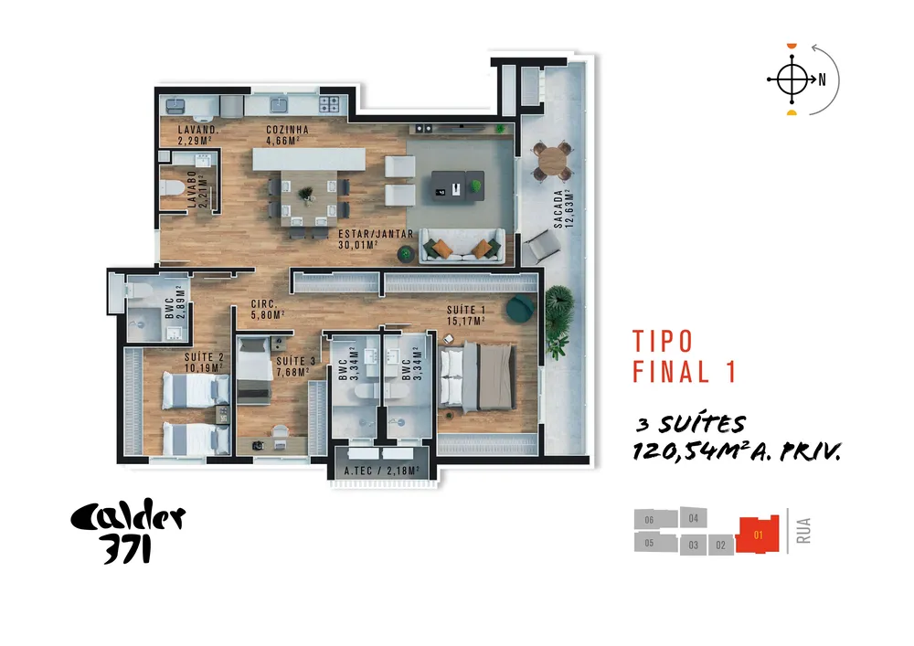 Apartamento, 3 quartos, 120 m² - Foto 10