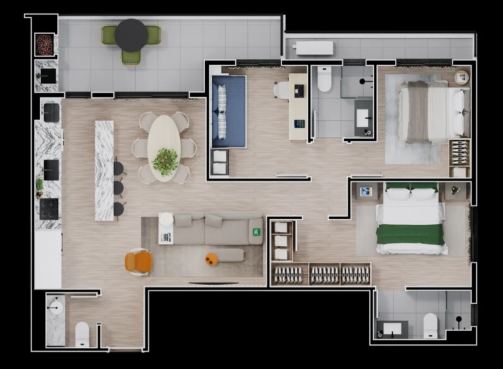 Apartamento, 2 quartos, 72 m² - Foto 11