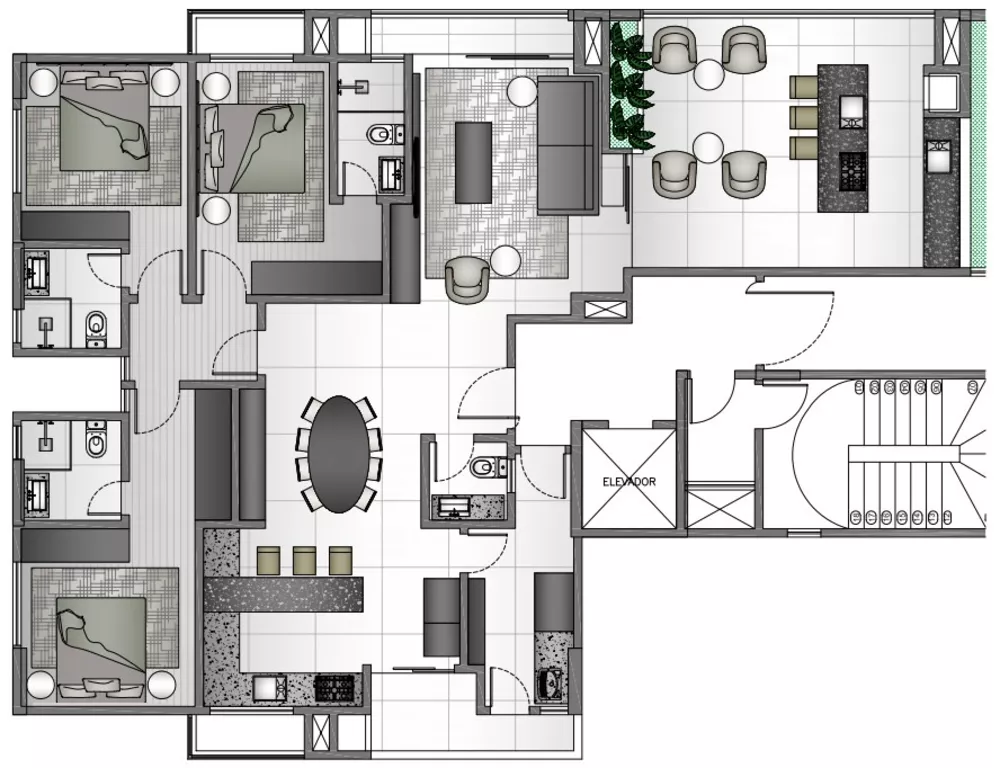 Cobertura, 3 quartos, 163 m² - Foto 8