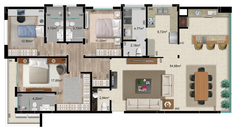 Apartamento, 3 quartos, 160 m² - Foto 5