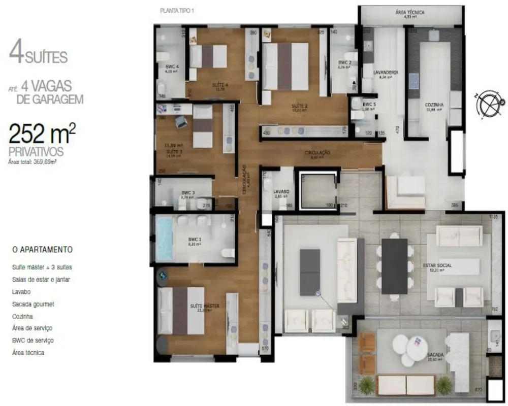 Apartamento, 4 quartos, 254 m² - Foto 12