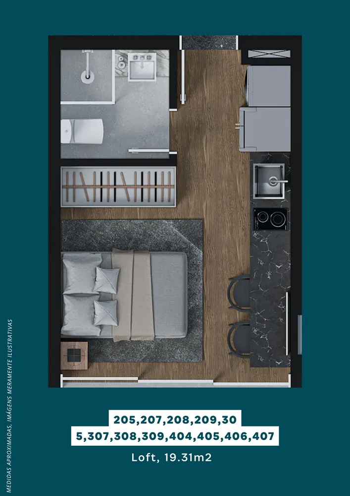 Apartamento, 1 quarto, 19 m² - Foto 11