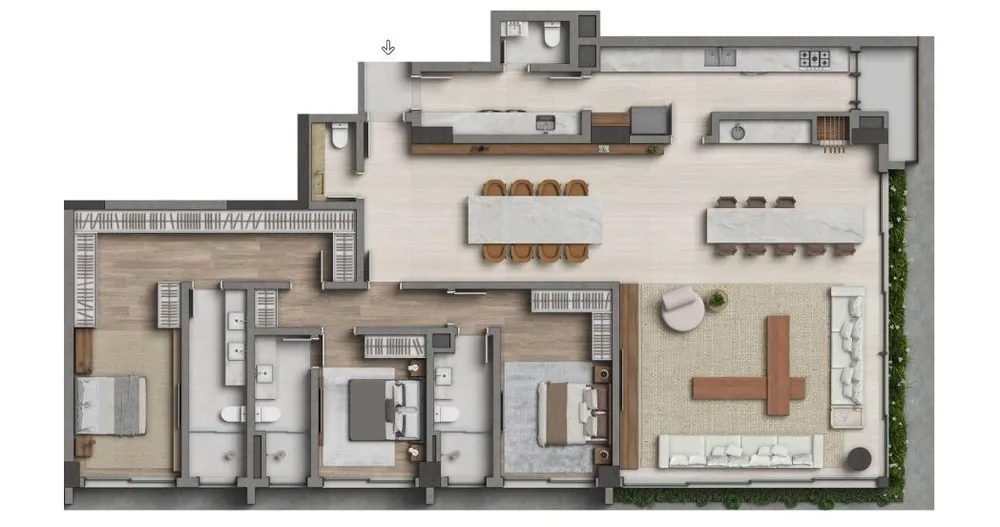 Apartamento, 3 quartos, 243 m² - Foto 3