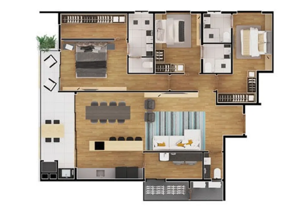 Apartamento, 3 quartos, 144 m² - Foto 4