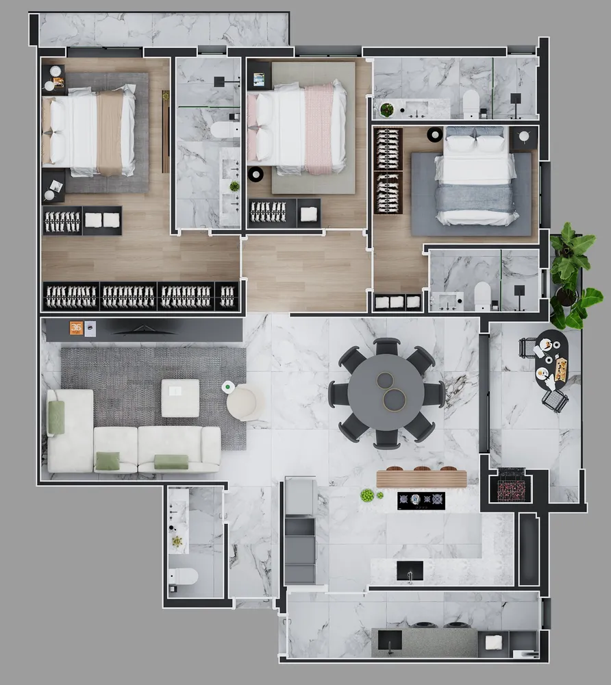 Apartamento, 3 quartos, 136 m² - Foto 11