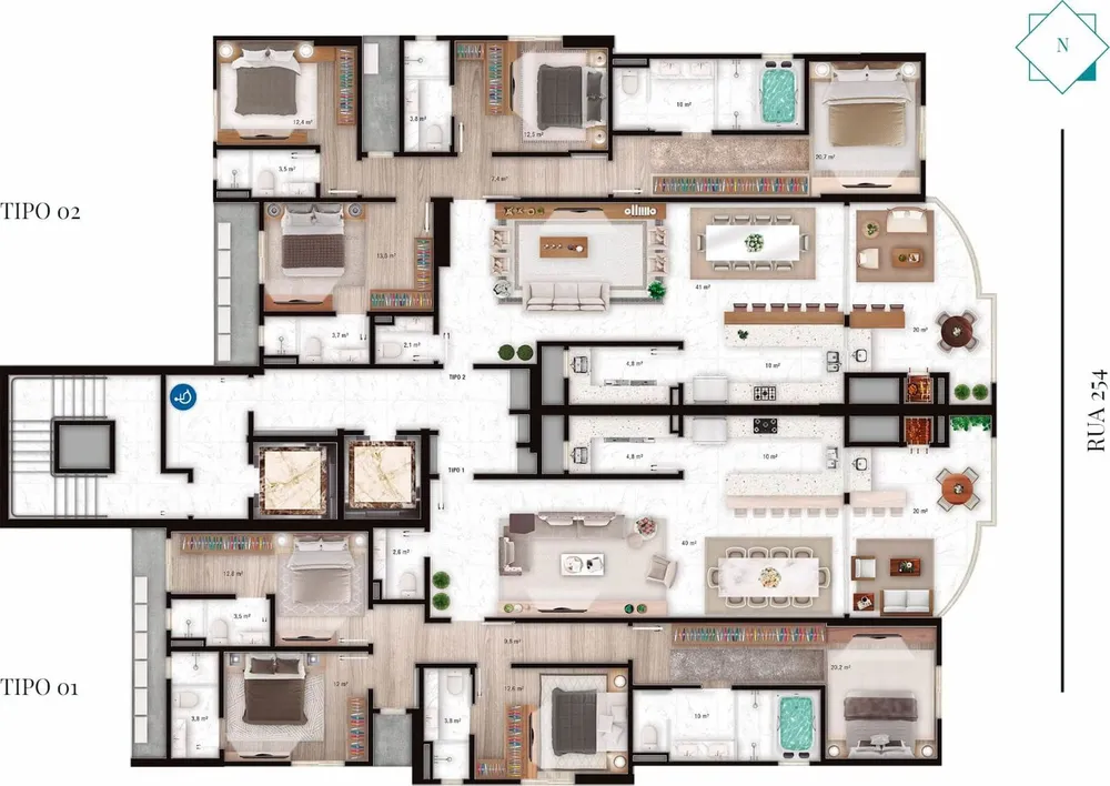 Apartamento, 4 quartos, 185 m² - Foto 3