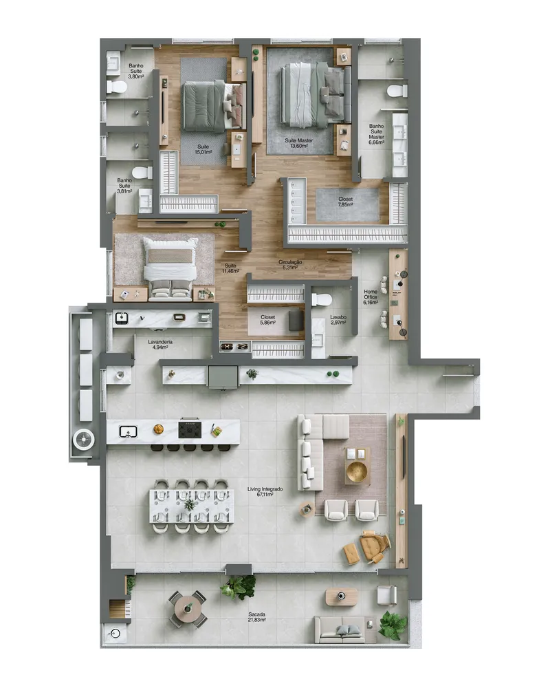 Apartamento, 3 quartos, 199 m² - Foto 13