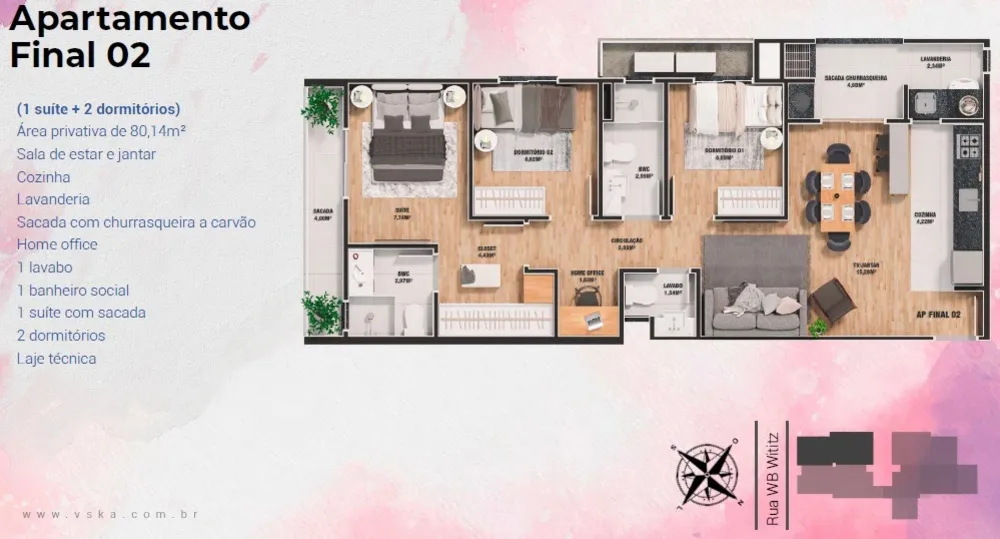 Apartamento, 3 quartos, 80 m² - Foto 4