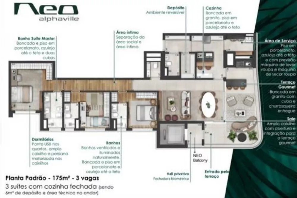 Apartamento à venda com 3 quartos, 175m² - Foto 19