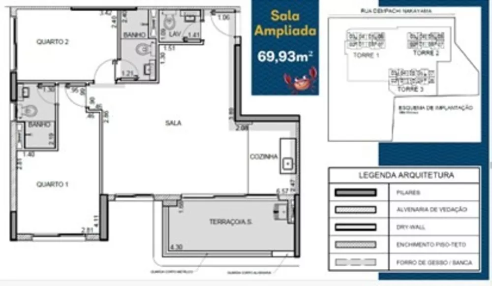 Apartamento à venda com 2 quartos, 69m² - Foto 6