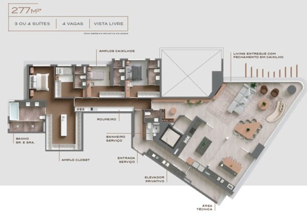 Apartamento, 4 quartos, 277 m² - Foto 2