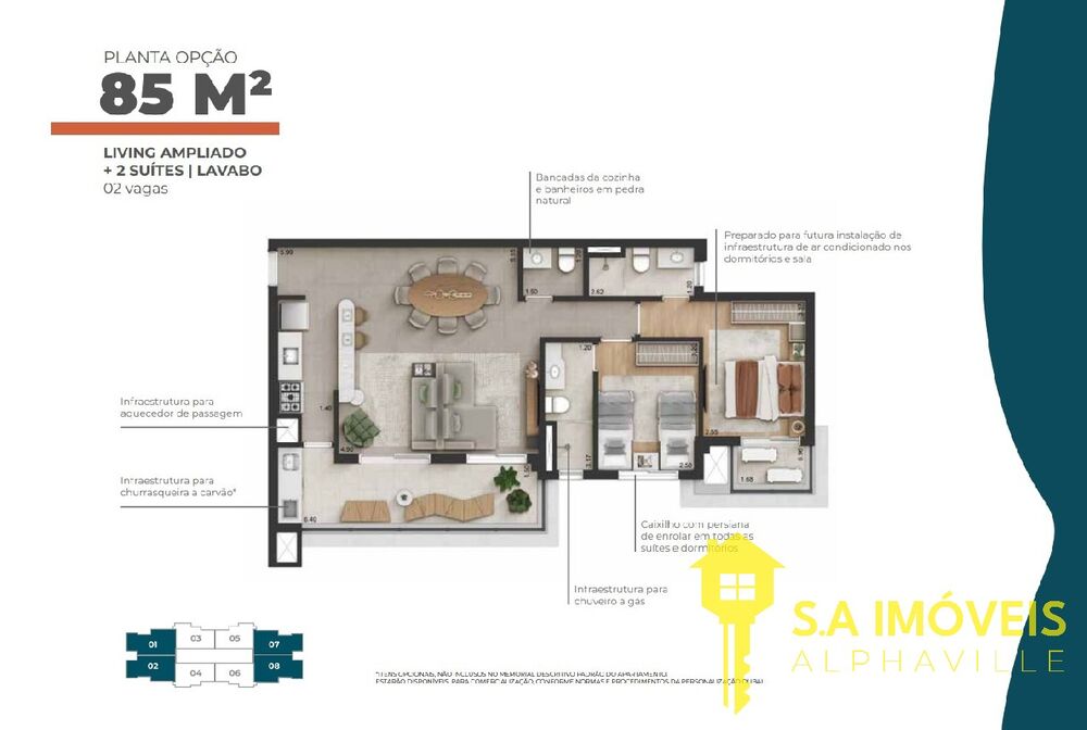 Apartamento, 3 quartos, 85 m² - Foto 2