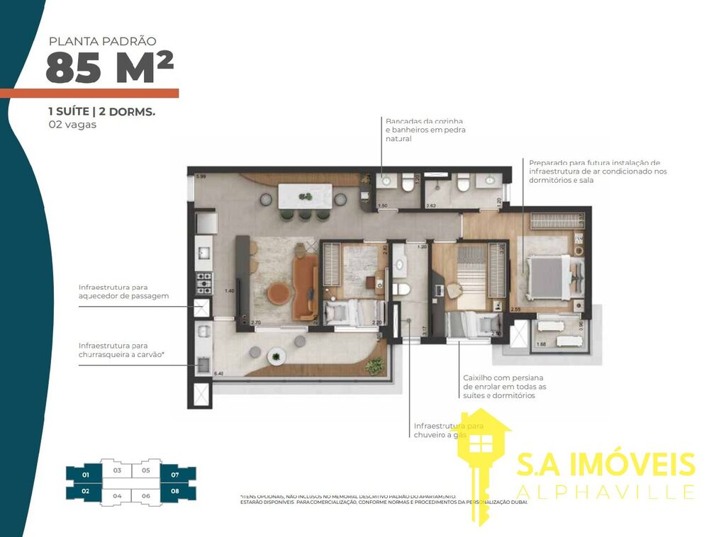 Apartamento, 3 quartos, 85 m² - Foto 1
