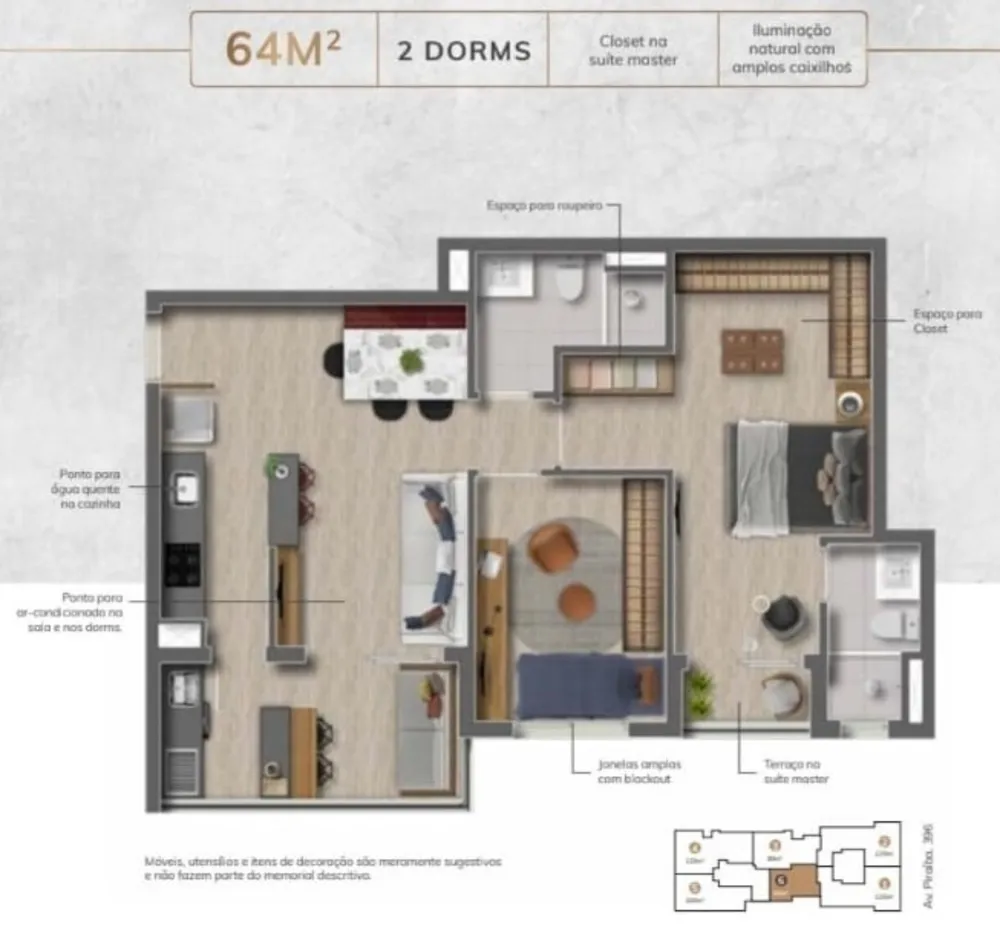Apartamento, 2 quartos, 64 m² - Foto 6