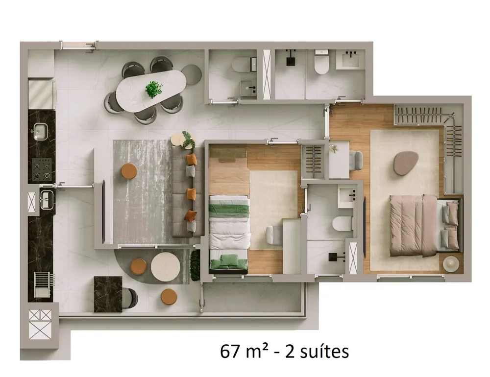 Apartamento, 2 quartos, 67 m² - Foto 12
