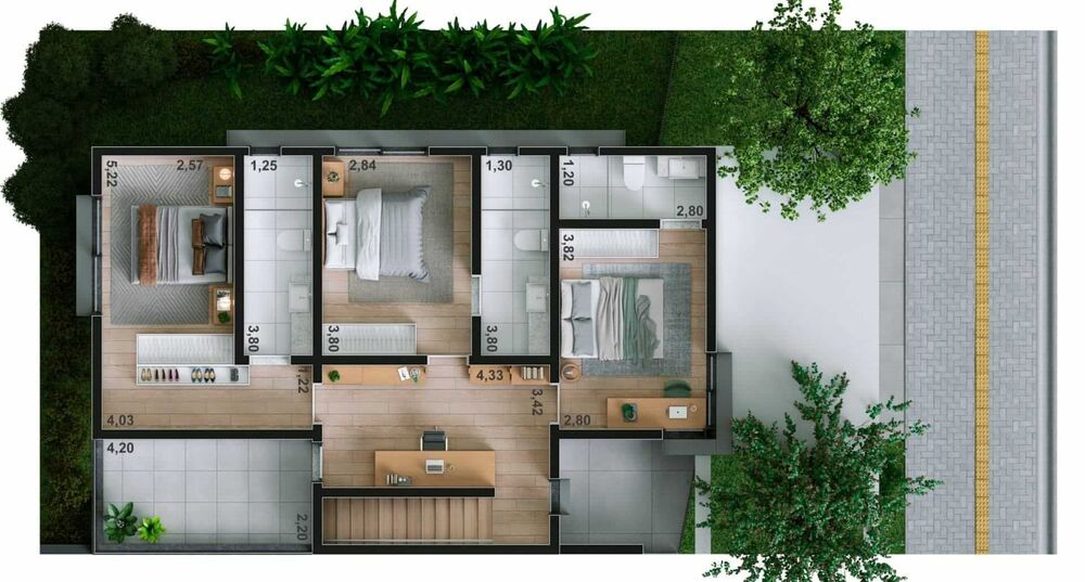 Casa de Condomínio, 3 quartos - Foto 1