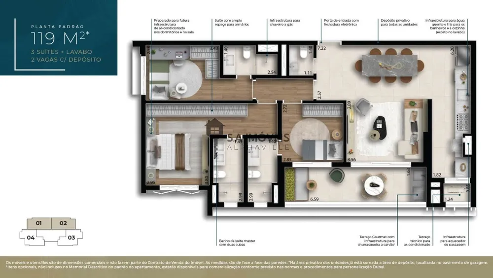 Apartamento, 3 quartos, 119 m² - Foto 7