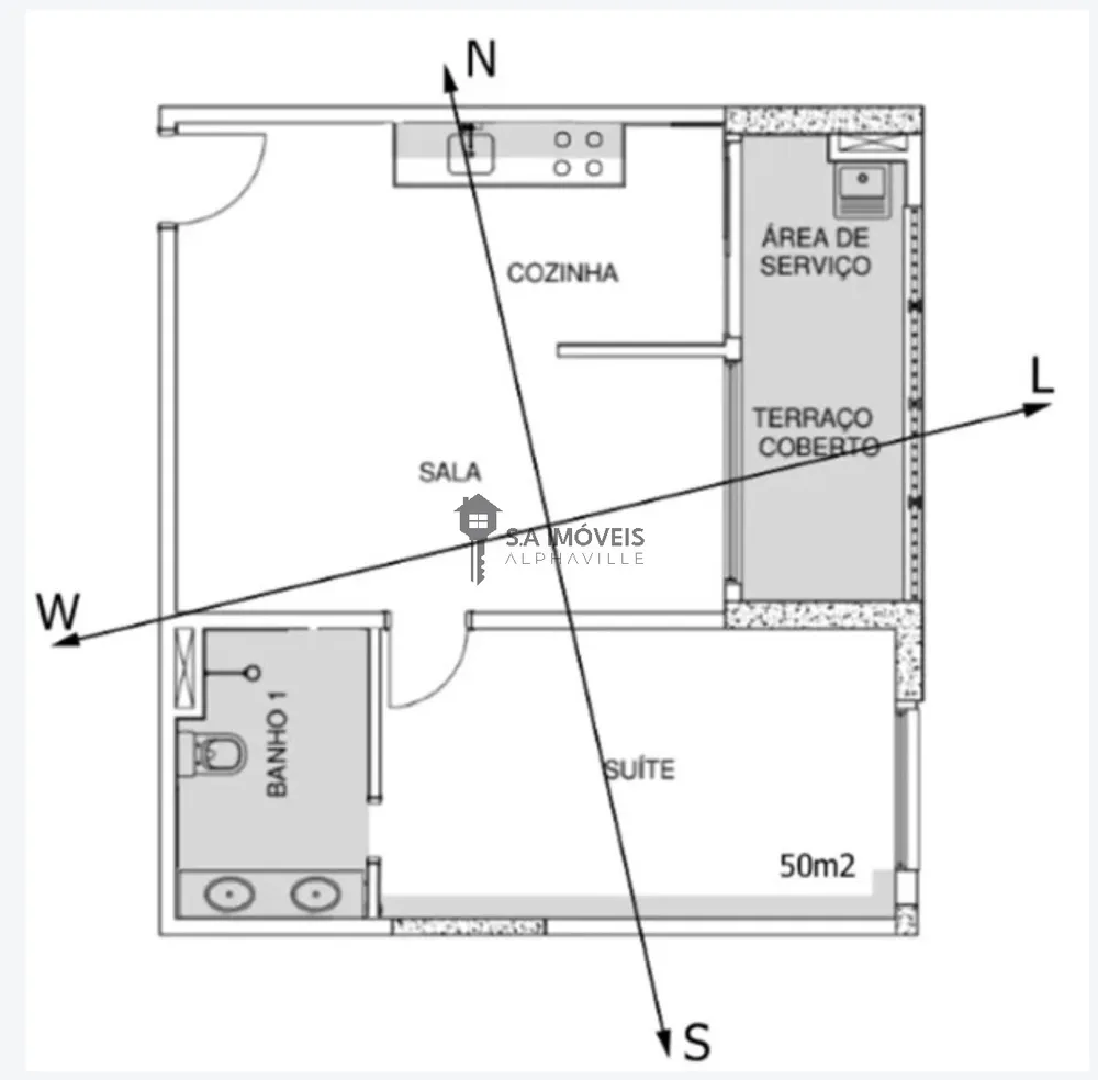 Apartamento, 1 quarto, 50 m² - Foto 12