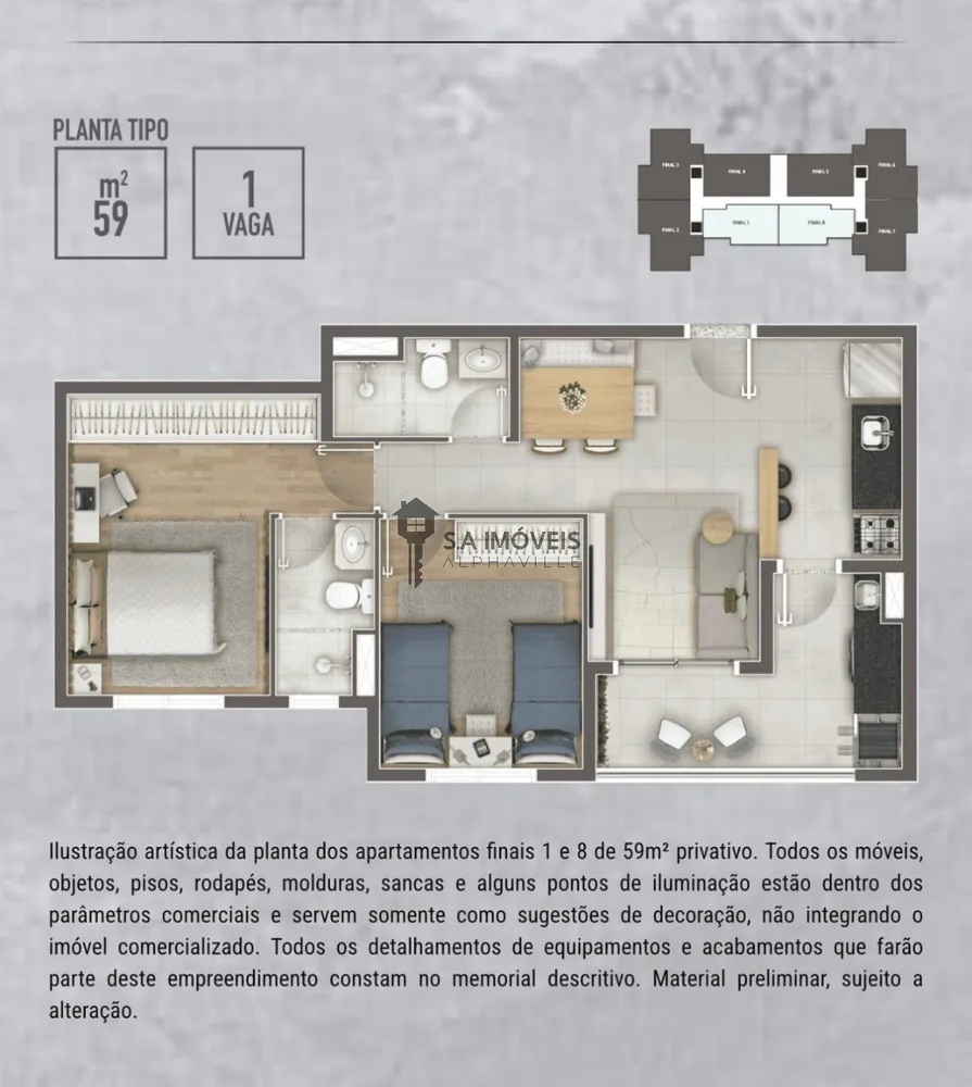 Apartamento, 2 quartos, 59 m² - Foto 12