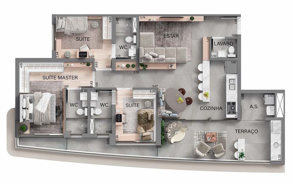 Apartamento, 3 quartos, 114 m² - Foto 3