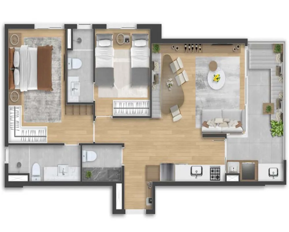 Apartamento, 2 quartos, 78 m² - Foto 3