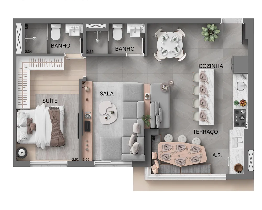 Apartamento, 2 quartos, 57 m² - Foto 12