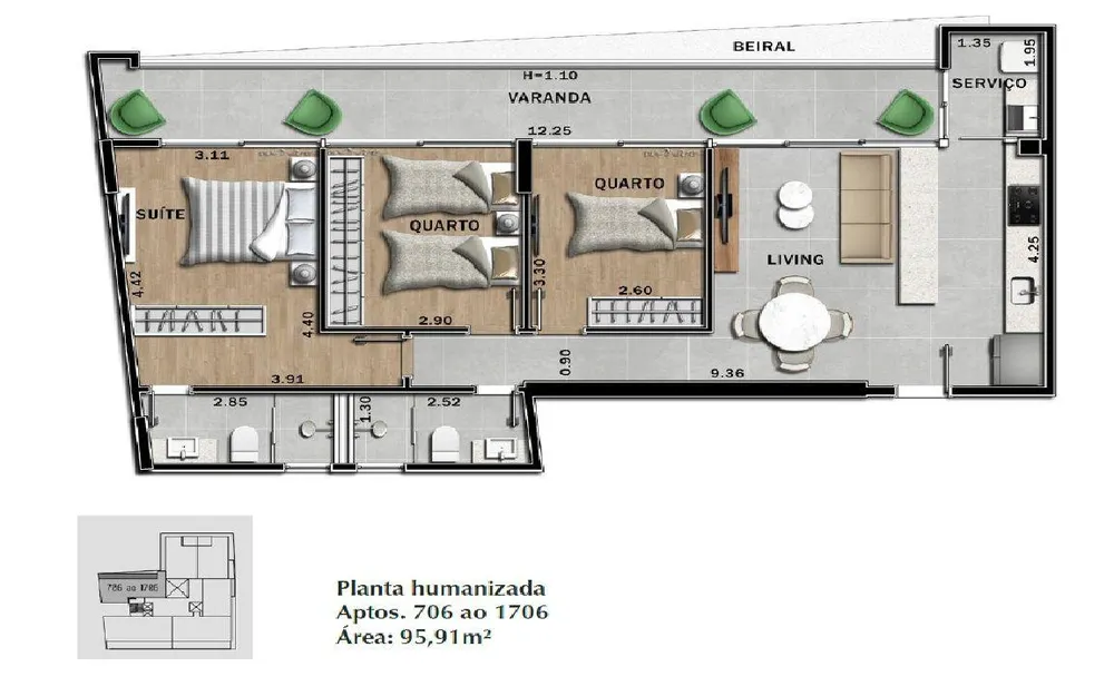 Apartamento, 3 quartos, 95 m² - Foto 12