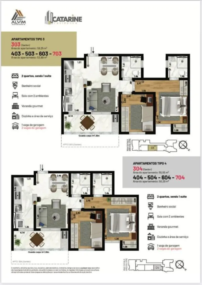 Apartamento, 2 quartos, 56 m² - Foto 4