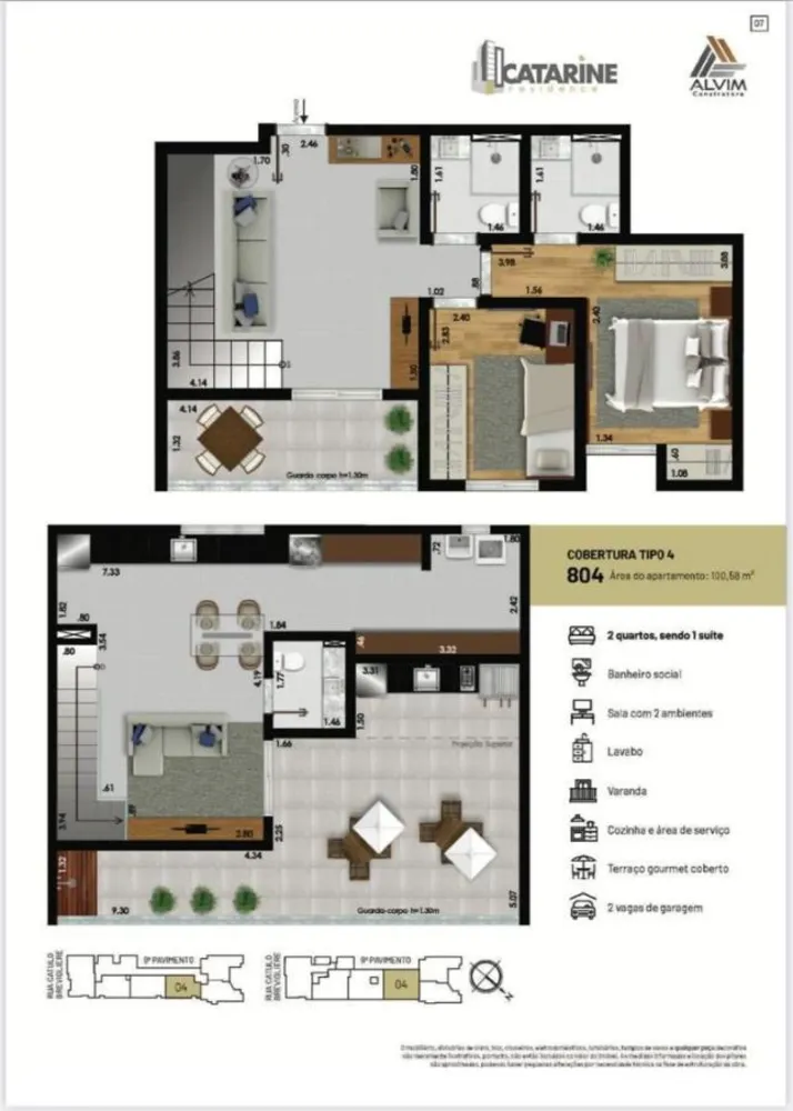 Apartamento, 2 quartos, 56 m² - Foto 1