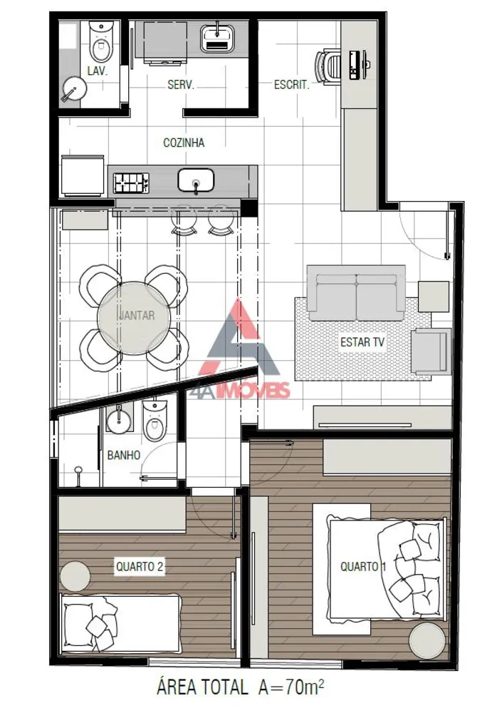 Apartamento, 2 quartos - Foto 5