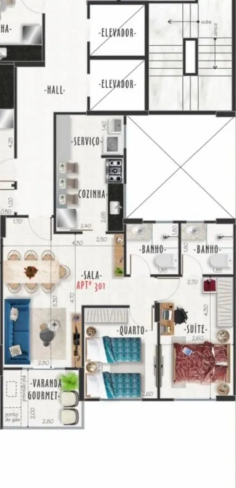 Apartamento, 3 quartos, 99 m² - Foto 7