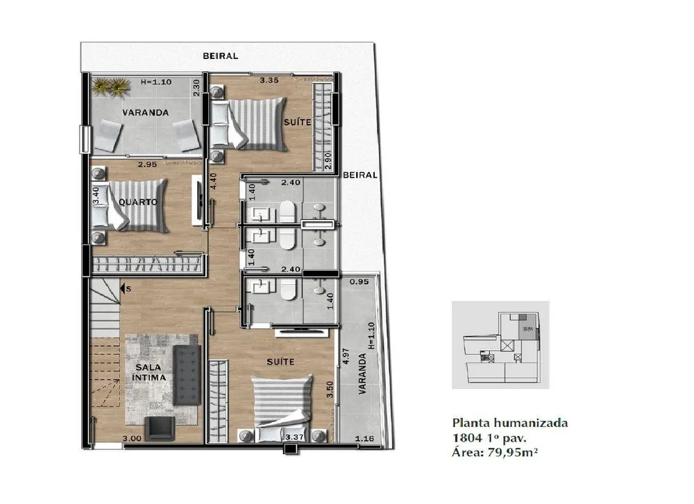Cobertura, 3 quartos, 168 m² - Foto 10