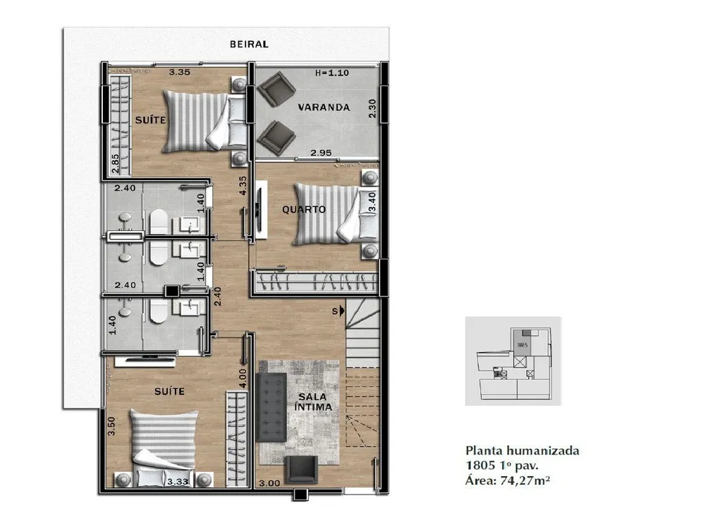 Cobertura, 3 quartos, 168 m² - Foto 13